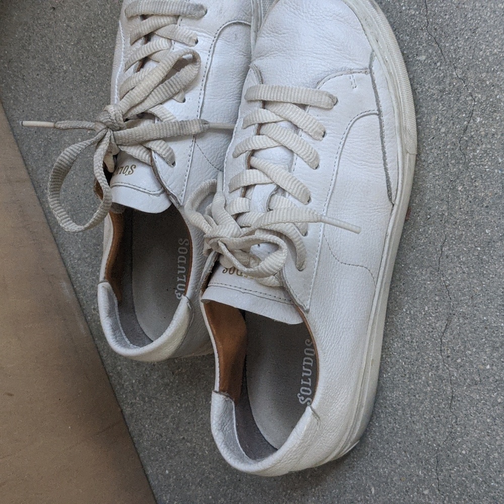 ❤️ Soludos The Ibiza Platform in Oasis White Leather Sneakers size 9 - Picture 3 of 6
